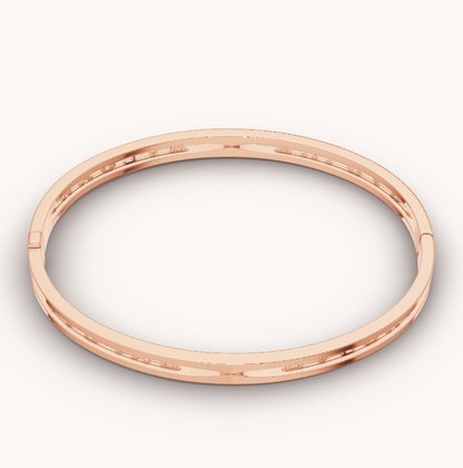[BloomBling]ZERO 1 SPIRAL LOGO PINK GOLD BRACELET