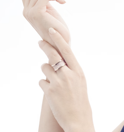 [BloomBling]ZERO 1 WITH PAVED DIAMONDS ON THE SPIRAL RING