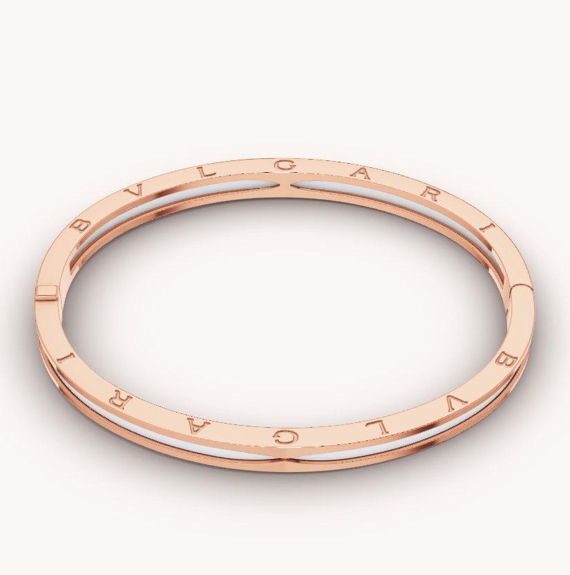 [BloomBling]ZERO 1 PINK GOLD WITH WHITE CERAMIC BRACELET