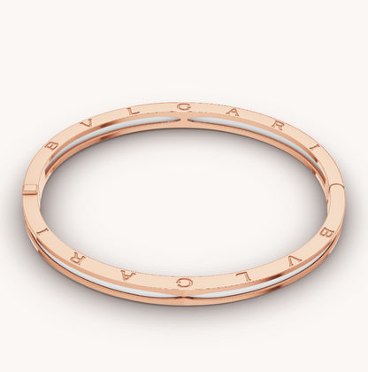 [BloomBling]ZERO 1 PINK GOLD WITH WHITE CERAMIC BRACELET