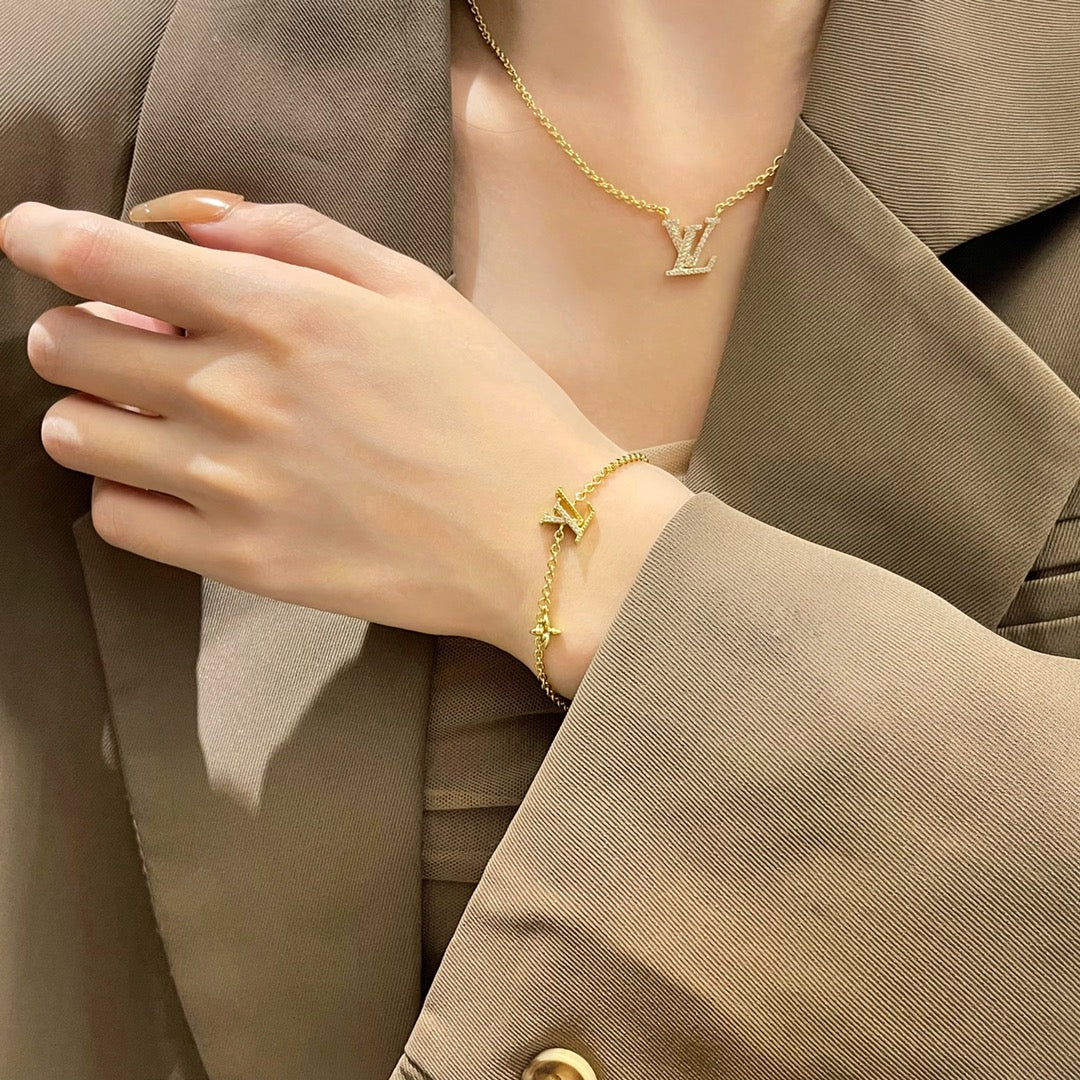 [BloomBling]LOGO STAR MOTIF GOLD BRACELET