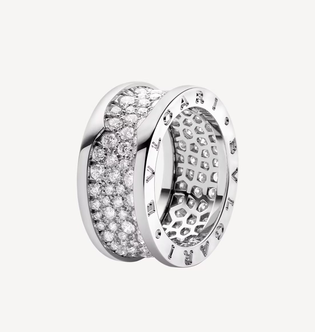 [BloomBling]ZERO 1 WITH PAVED DIAMONDS ON THE SPIRAL RING