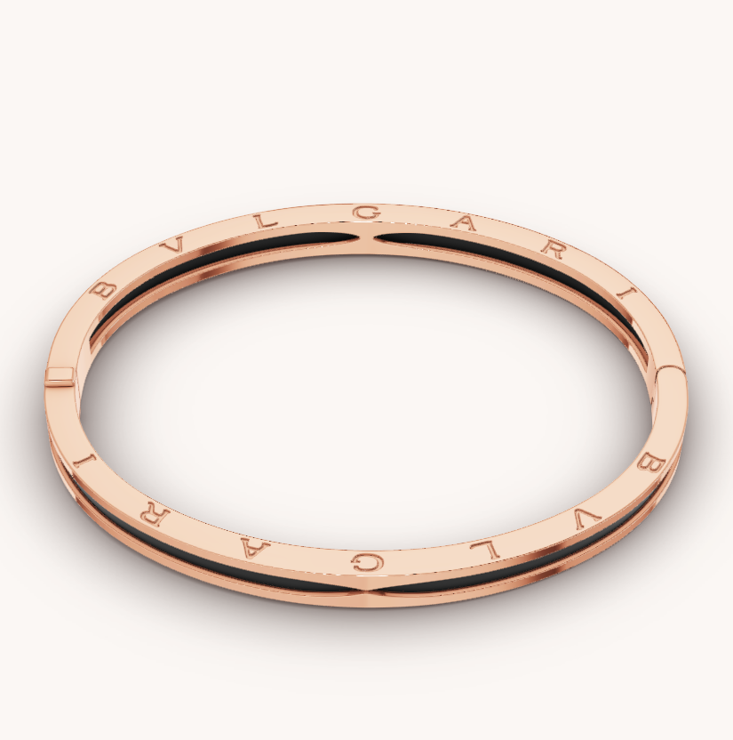 [BloomBling]ZERO 1 PINK GOLD WITH BLACK CERAMIC BRACELET