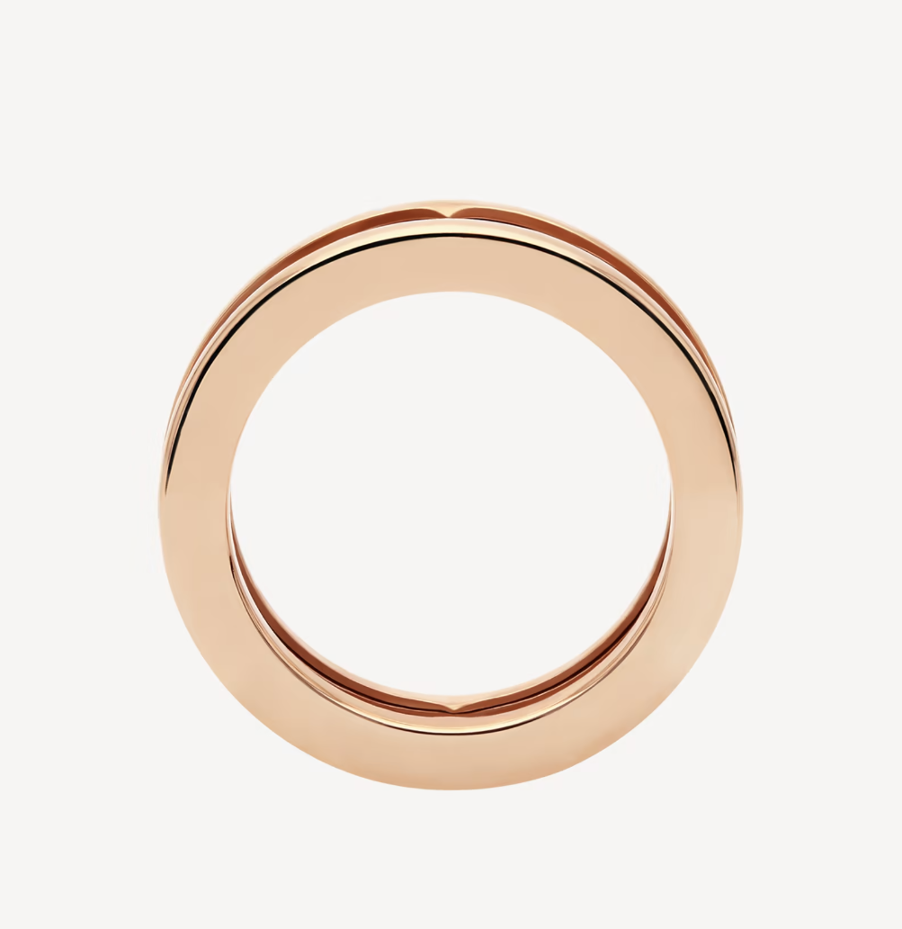 [BloomBling]ZERO 1 ONE-BAND WITH OPENWORK LOGO SPIRAL RING