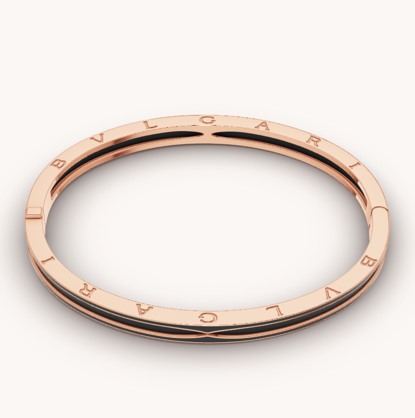 [BloomBling]ZERO 1 PINK GOLD WITH MATTE BLACK CERAMIC BRACELET
