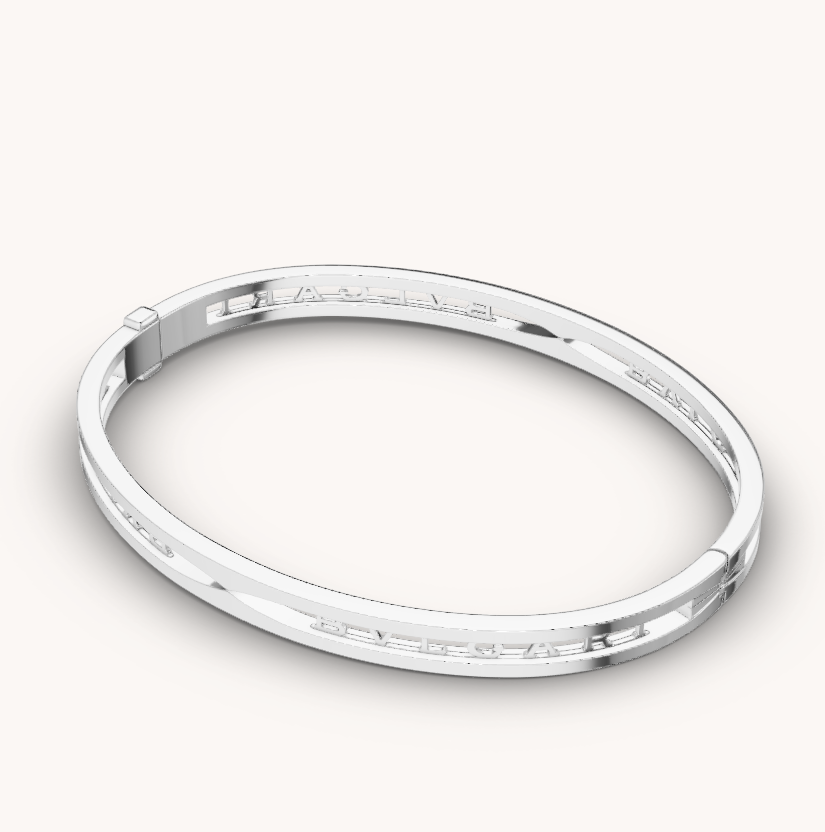 [BloomBling]ZERO 1 SPIRAL LOGO SILVER BRACELET