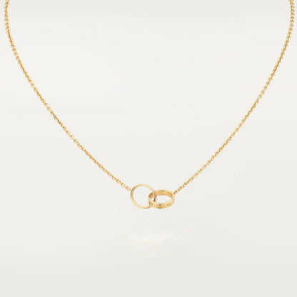 [BloomBling]LOVE NECKLACE DOUBLE RING GOLD