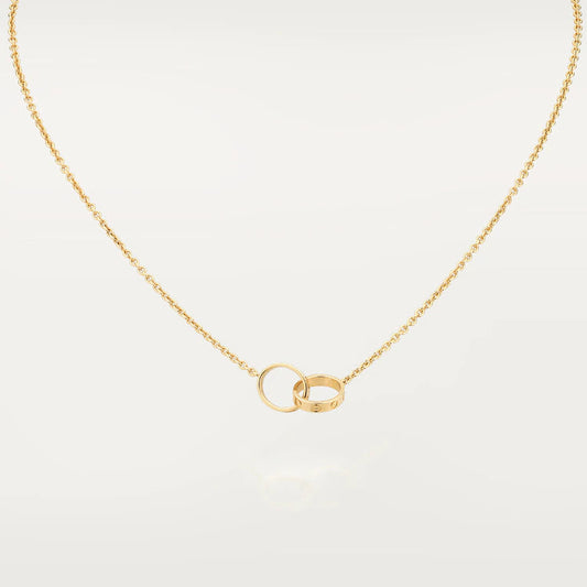 [BloomBling]LOVE NECKLACE DOUBLE RING GOLD