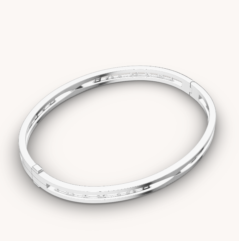 [BloomBling]ZERO 1 SPIRAL LOGO SILVER BRACELET