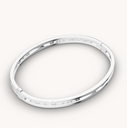 [BloomBling]ZERO 1 SPIRAL LOGO SILVER BRACELET