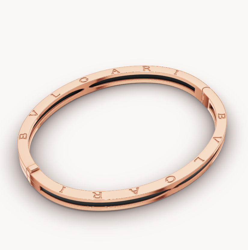 [BloomBling]ZERO 1 PINK GOLD WITH BLACK CERAMIC BRACELET