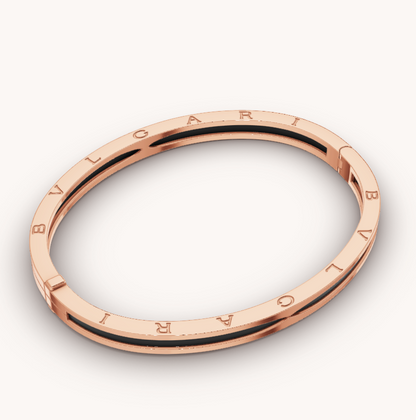[BloomBling]ZERO 1 PINK GOLD WITH BLACK CERAMIC BRACELET