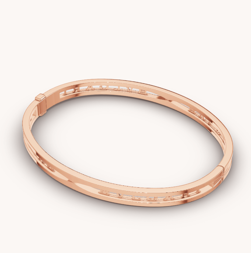 [BloomBling]ZERO 1 SPIRAL LOGO PINK GOLD BRACELET