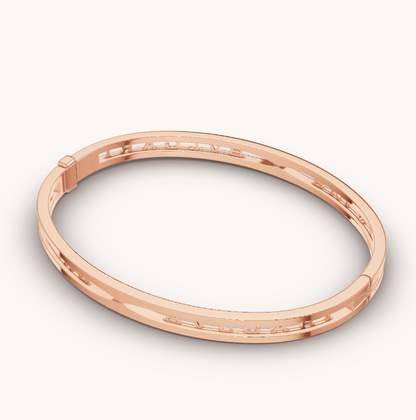 [BloomBling]ZERO 1 SPIRAL LOGO PINK GOLD BRACELET