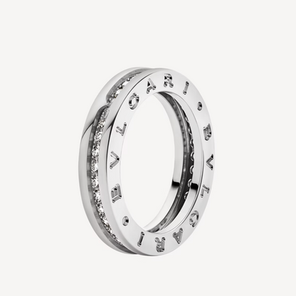 [BloomBling]ZERO 1 ONE-BAND PAVED DIAMONDS ON THE SPIRAL RING