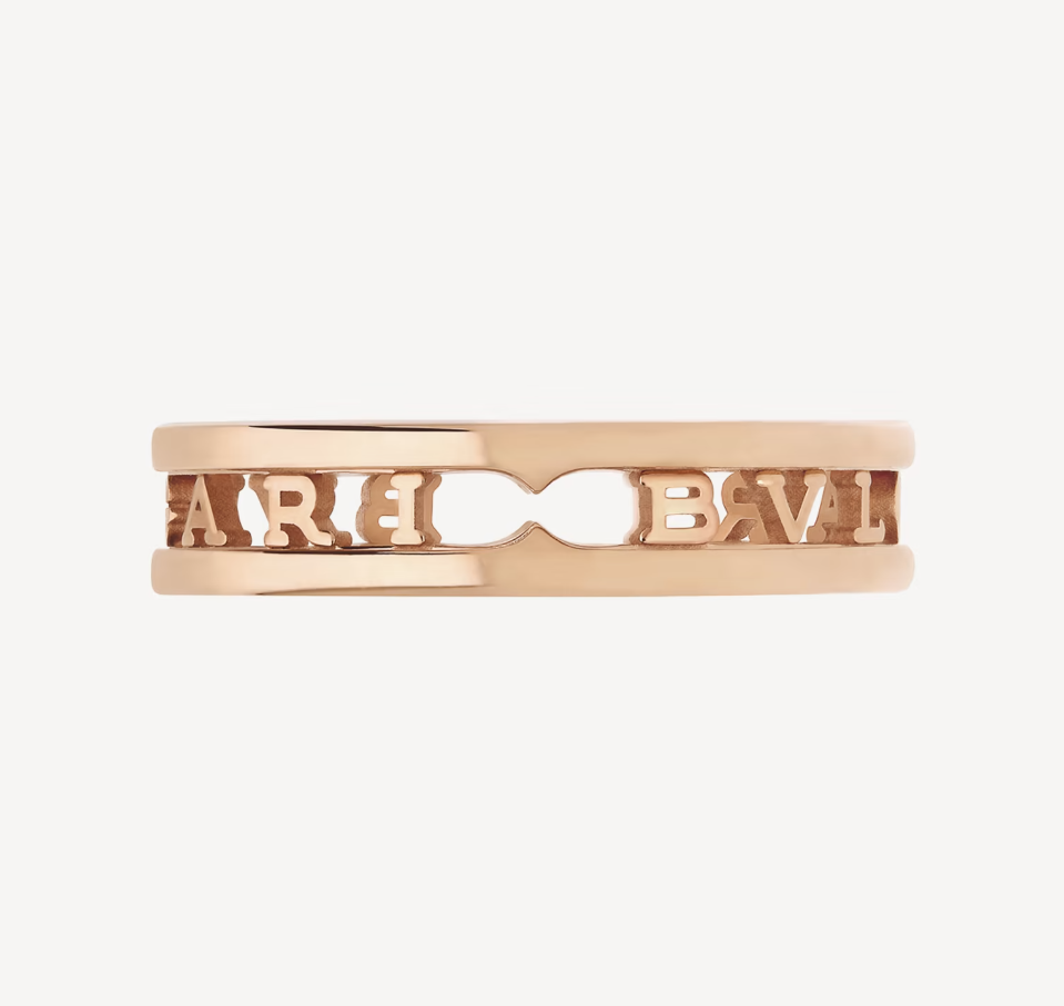 [BloomBling]ZERO 1 ONE-BAND WITH OPENWORK LOGO SPIRAL RING