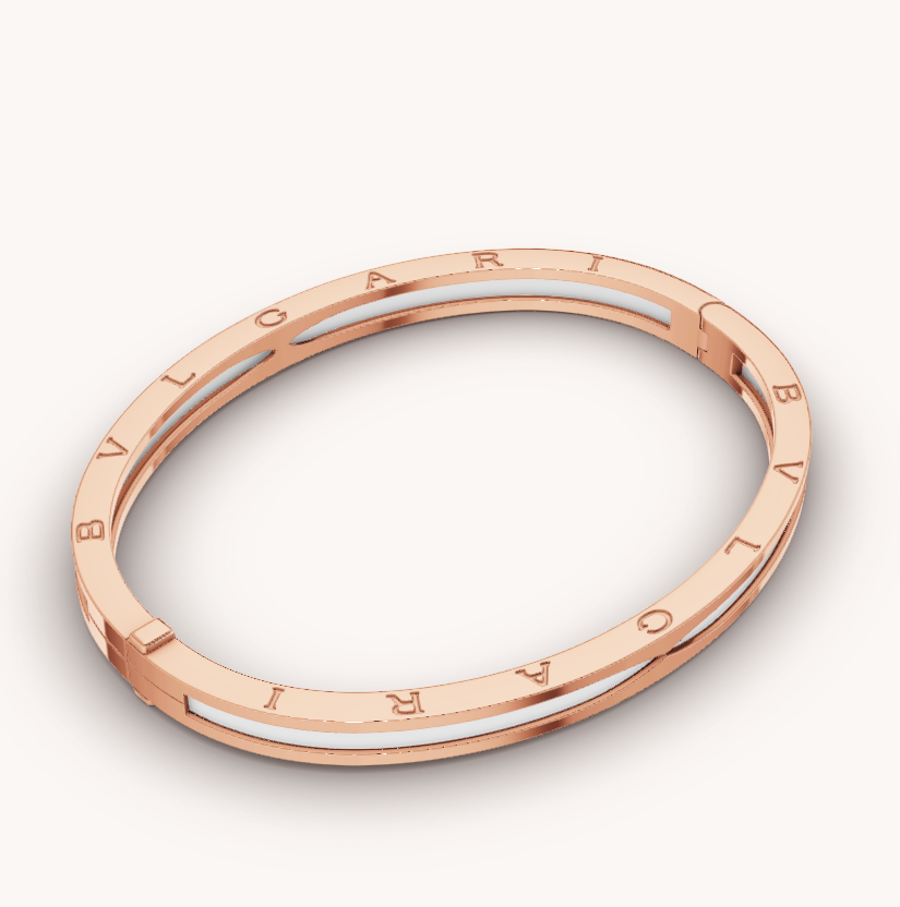 [BloomBling]ZERO 1 PINK GOLD WITH WHITE CERAMIC BRACELET