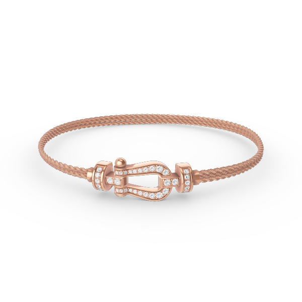 [BloomBling]FORCE SMALL HORSESHOE  DIAMOND CHAIN ROPE BRACELET