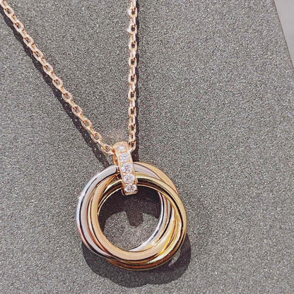 [BloomBling]TRINITY NECKLACE GOLD  DIAMONDS