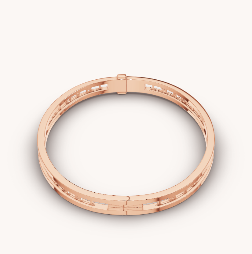 [BloomBling]ZERO 1 SPIRAL LOGO PINK GOLD BRACELET