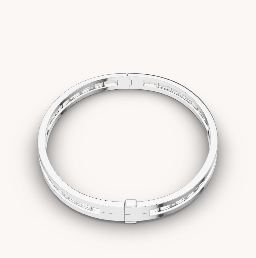 [BloomBling]ZERO 1 SPIRAL LOGO SILVER BRACELET