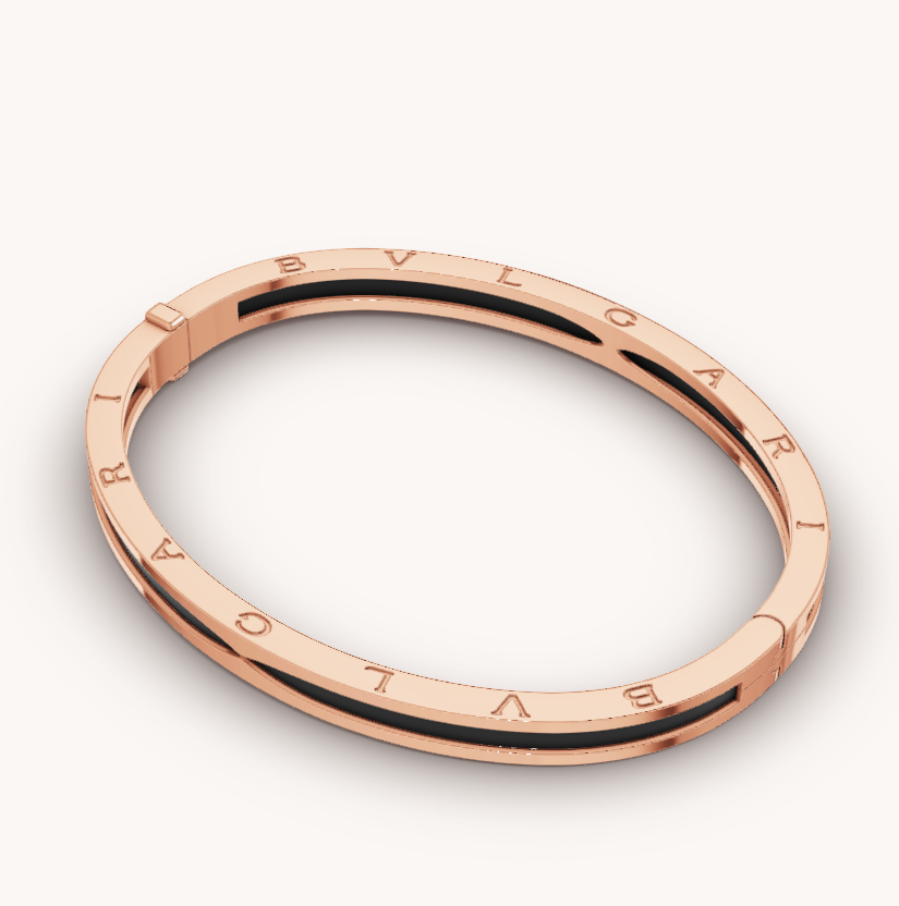 [BloomBling]ZERO 1 PINK GOLD WITH BLACK CERAMIC BRACELET