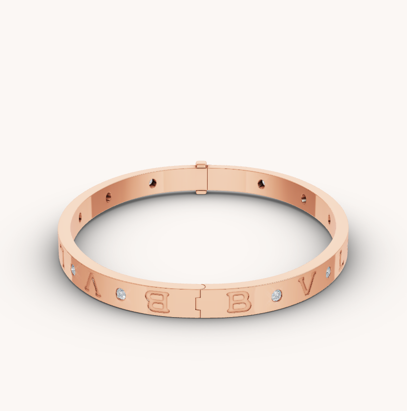 [BloomBling]ZERO 1 PINK GOLD 12 DIAMONDS BRACELET