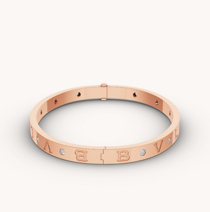 [BloomBling]ZERO 1 PINK GOLD 12 DIAMONDS BRACELET