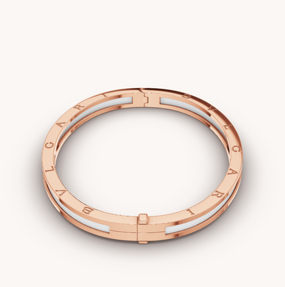[BloomBling]ZERO 1 PINK GOLD WITH WHITE CERAMIC BRACELET