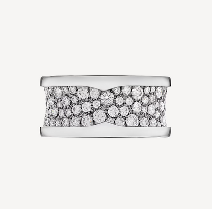 [BloomBling]ZERO 1 WITH PAVED DIAMONDS ON THE SPIRAL RING