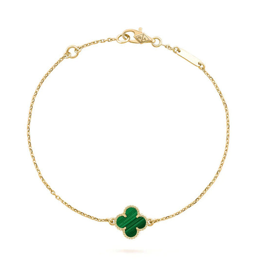 [BloomBling]CLOVER BRACELET MALACHITE 1 MOTIF