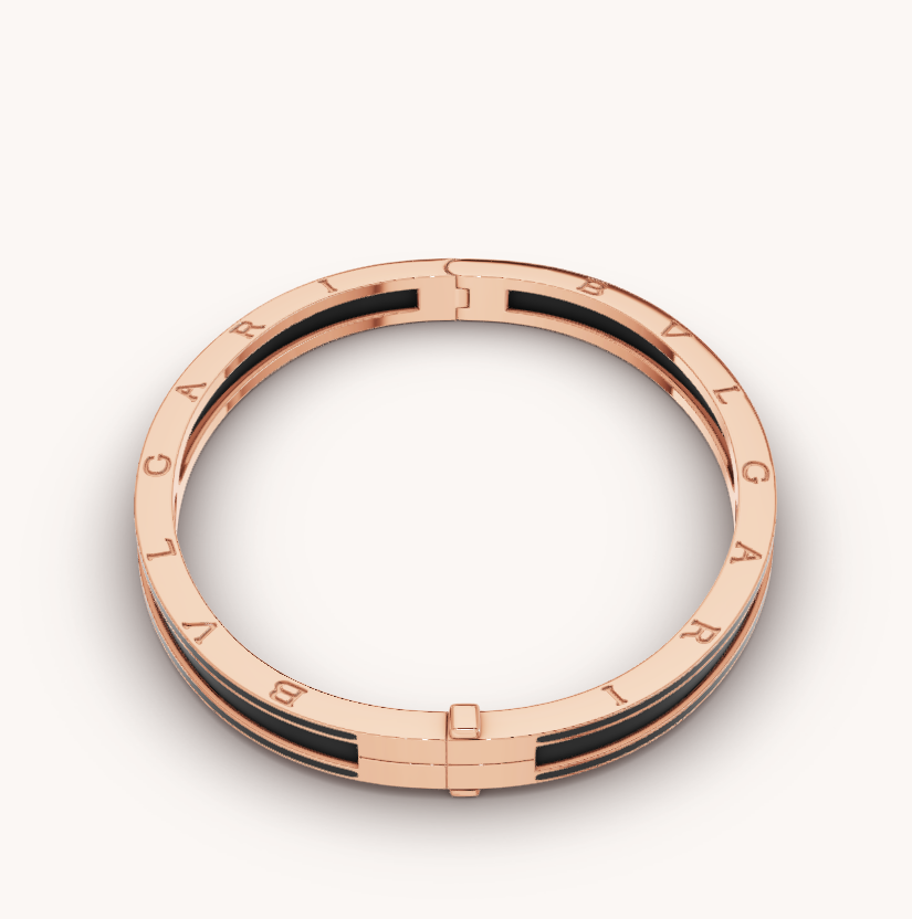 [BloomBling]ZERO 1 PINK GOLD WITH MATTE BLACK CERAMIC BRACELET