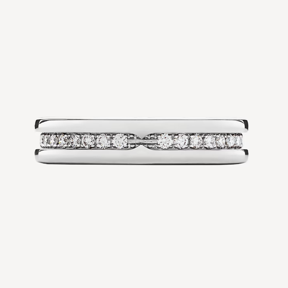 [BloomBling]ZERO 1 ONE-BAND PAVED DIAMONDS ON THE SPIRAL RING