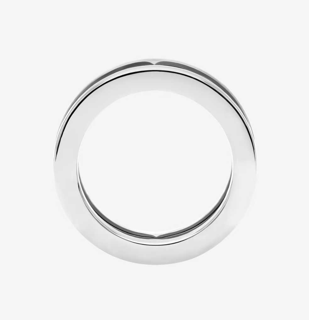 [BloomBling]ZERO 1 ONE-BAND WITH OPENWORK LOGO SPIRAL RING