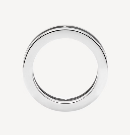 [BloomBling]ZERO 1 ONE-BAND WITH OPENWORK LOGO SPIRAL RING