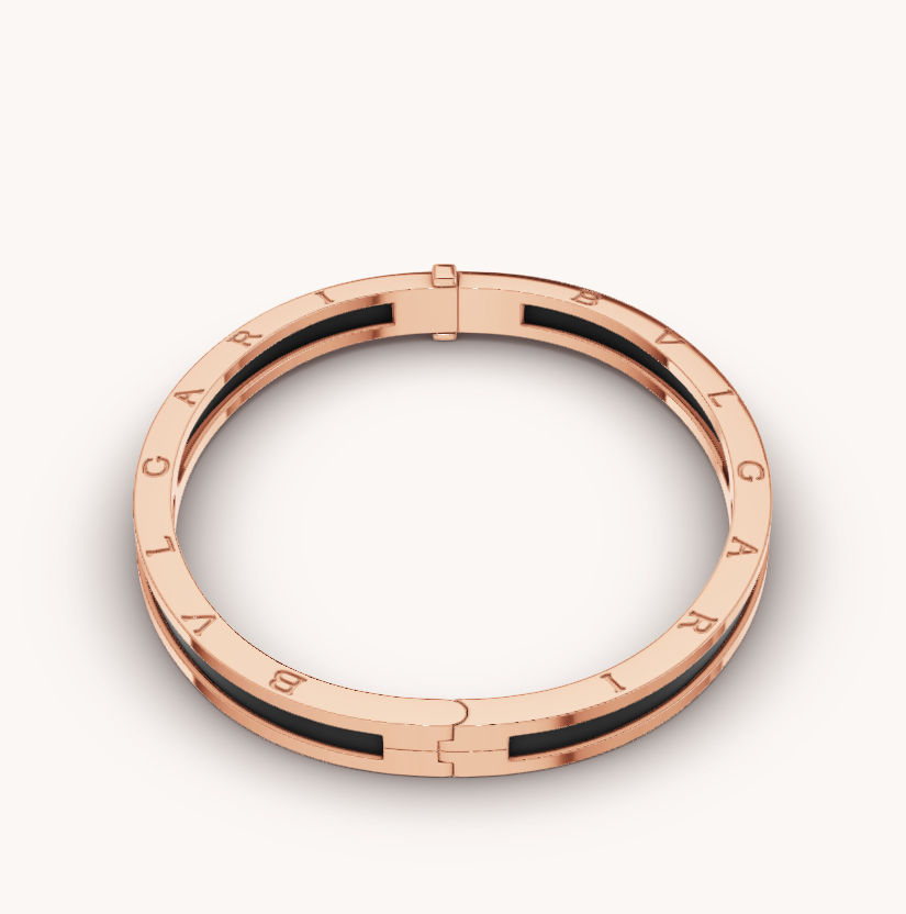[BloomBling]ZERO 1 PINK GOLD WITH BLACK CERAMIC BRACELET