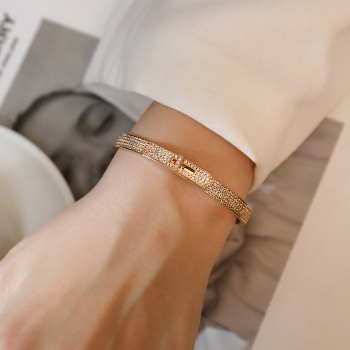 [BloomBling]KELLY BRACELET DIAMOND PAVED
