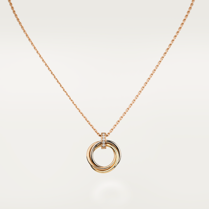 [BloomBling]TRINITY NECKLACE GOLD  DIAMONDS