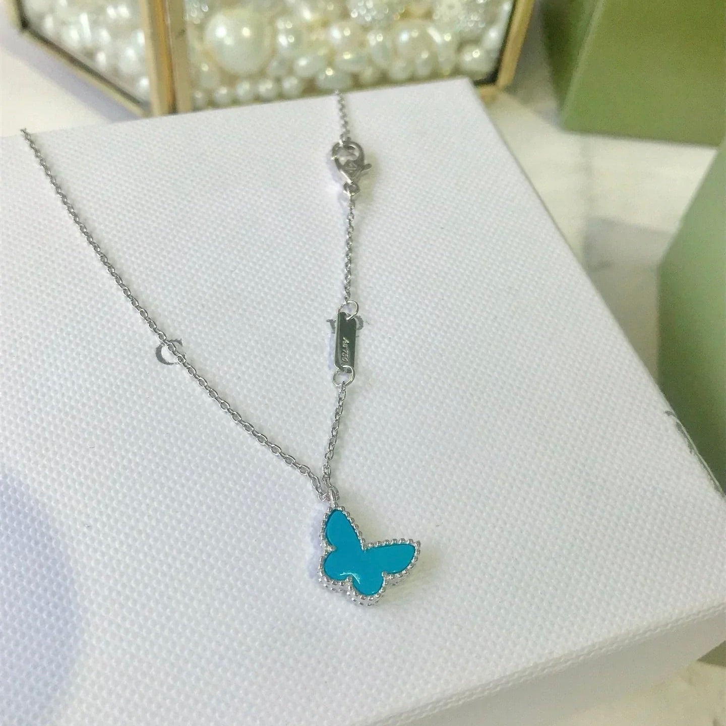 [BloomBling]BUTTERFLY TURQUOISE BUTTERFLY BRACELET SILVER