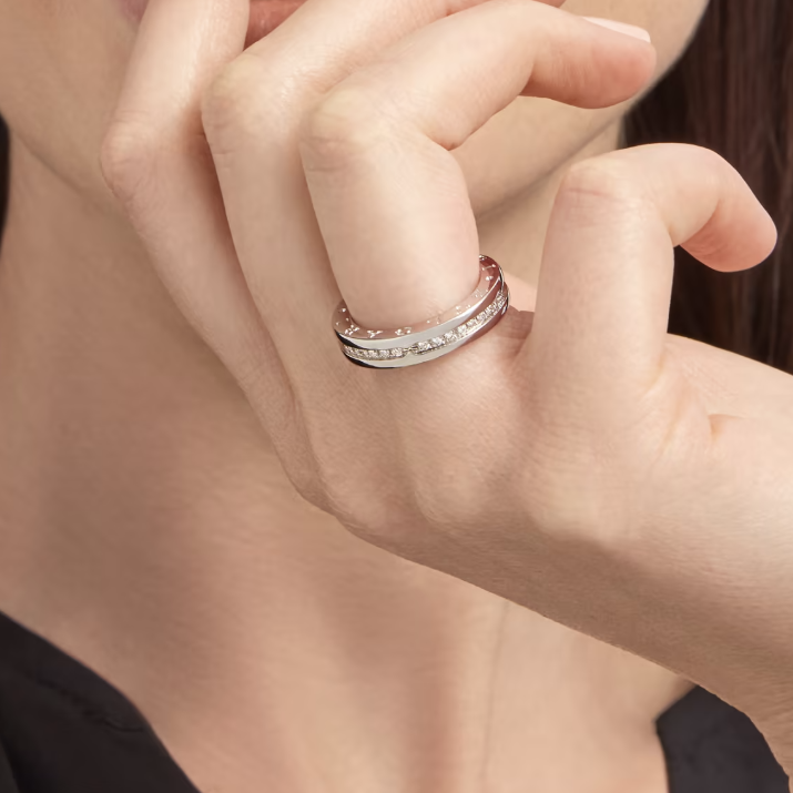 [BloomBling]ZERO 1 ONE-BAND PAVED DIAMONDS ON THE SPIRAL RING
