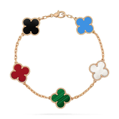 [BloomBling]CLOVER 5 MOTIFS MULTICOLOR  BRACELET