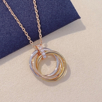 [BloomBling]TRINITY NECKLACE GOLD  DIAMONDS