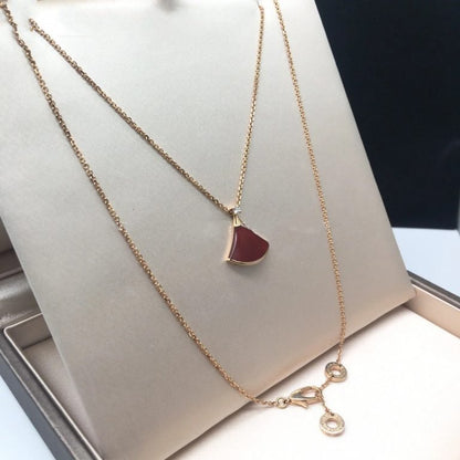 [BloomBling]DREAM NECKLACE CARNELIAN 1 DIAMOND