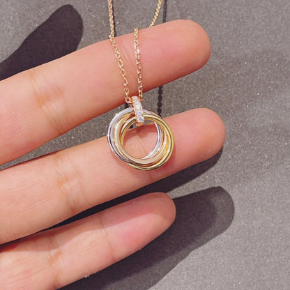 [BloomBling]TRINITY NECKLACE GOLD  DIAMONDS