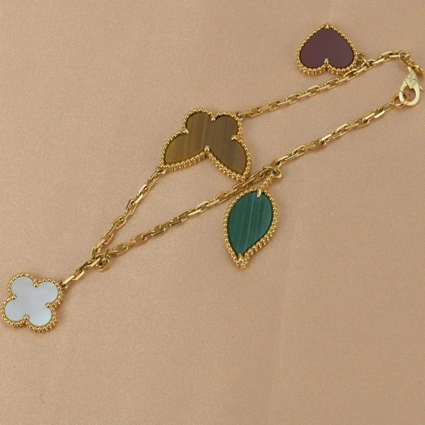 [BloomBling]LUCKY SPRING 5 MOTIF GOLD BRACELET