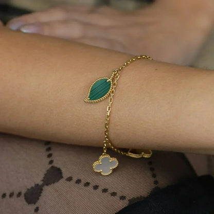 [BloomBling]LUCKY SPRING 5 MOTIF GOLD BRACELET