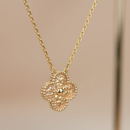 [BloomBling]CLOVER 15MM  BRONZING NECKLACE