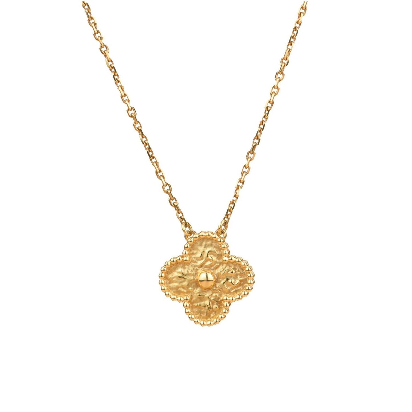 [BloomBling]CLOVER 15MM  BRONZING NECKLACE