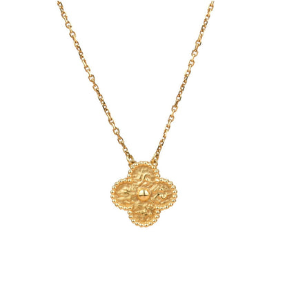 [BloomBling]CLOVER 15MM  BRONZING NECKLACE