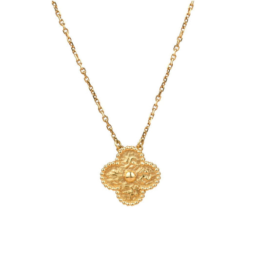 [BloomBling]CLOVER 15MM  BRONZING NECKLACE